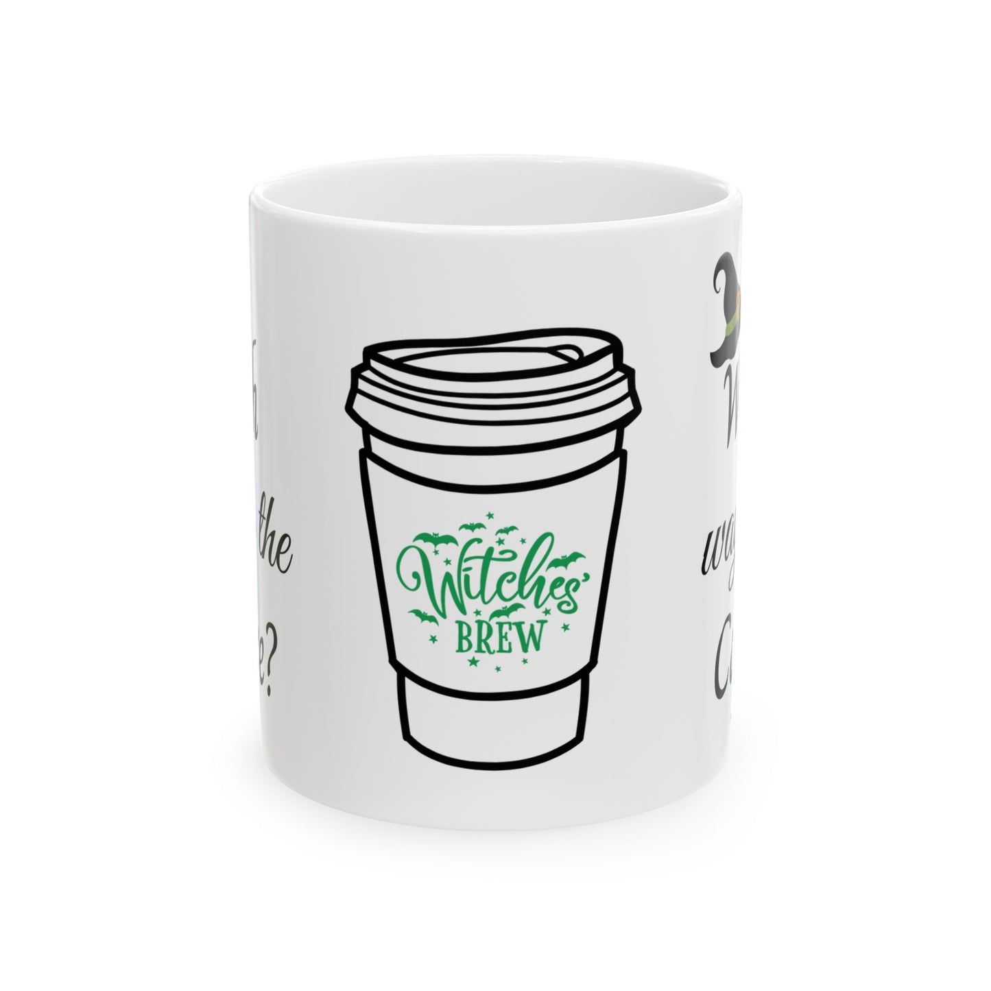 "Witch Way To The Coffee" - Witchy Coffee Mug- 11 oz