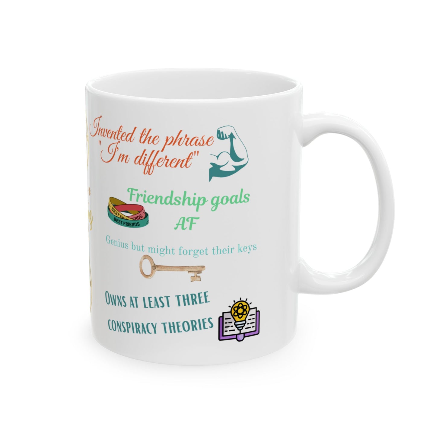 Aquarius Ceramic Mug – 11 oz- Unique Zodiac Gift for Astrology Lovers -Fun Horoscope Design