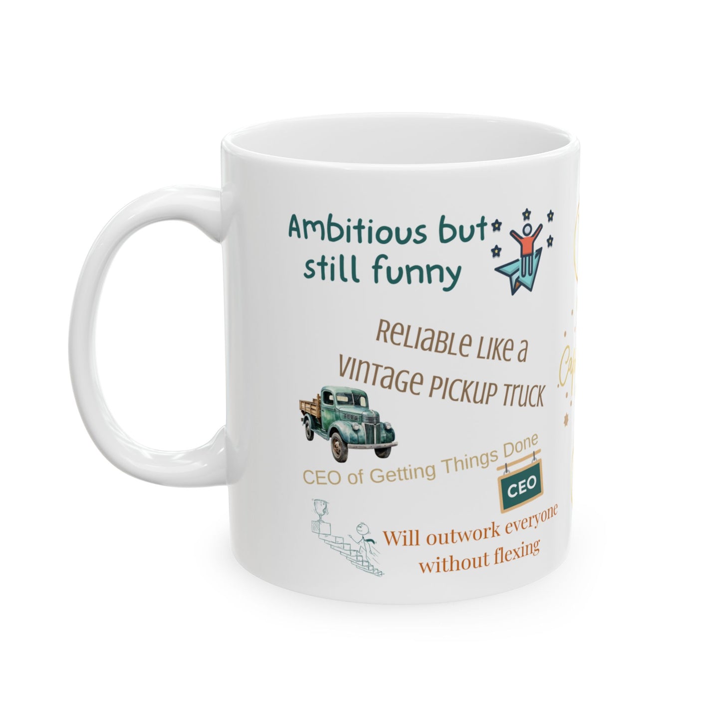 Capricorn Zodiac Ceramic Coffee Mug - 11 oz - Inspirational Fun Mug for Astrological Enthusiasts - Perfect Gift for Birthdays and Celebrations