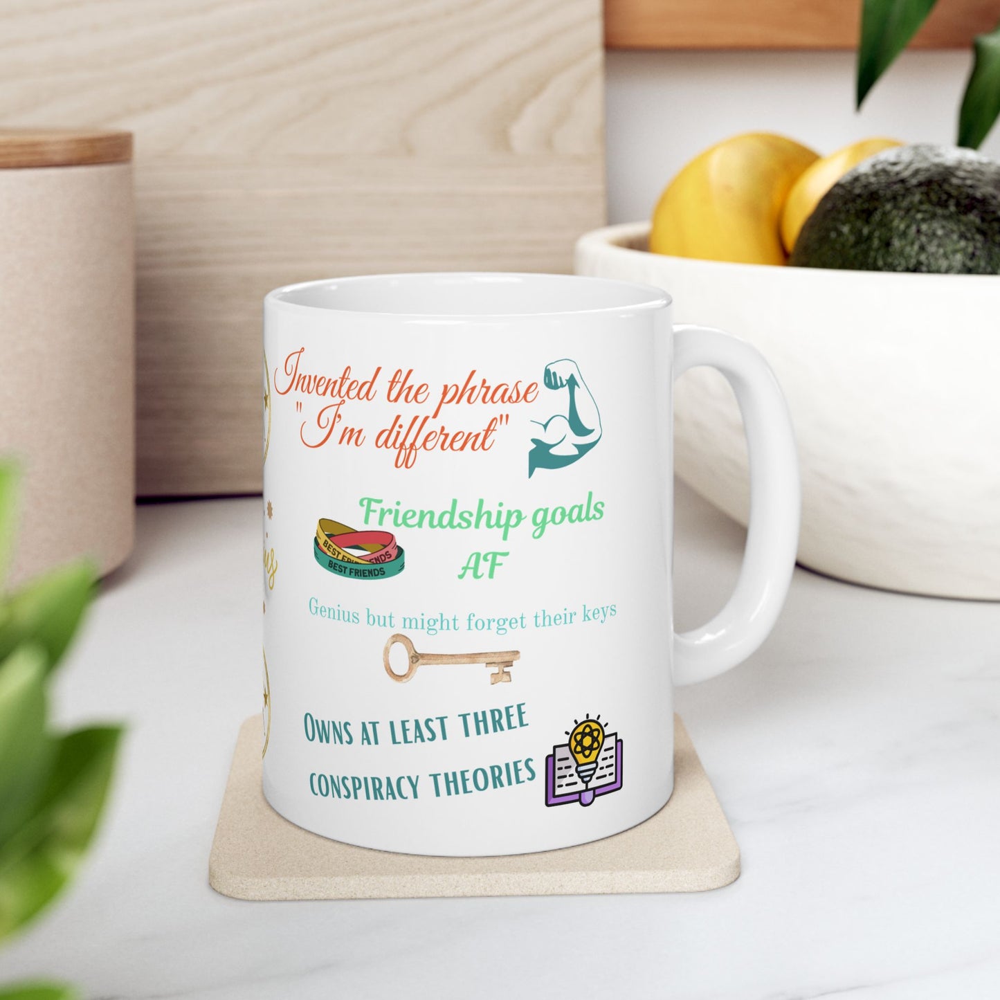 Aquarius Ceramic Mug – 11 oz- Unique Zodiac Gift for Astrology Lovers -Fun Horoscope Design