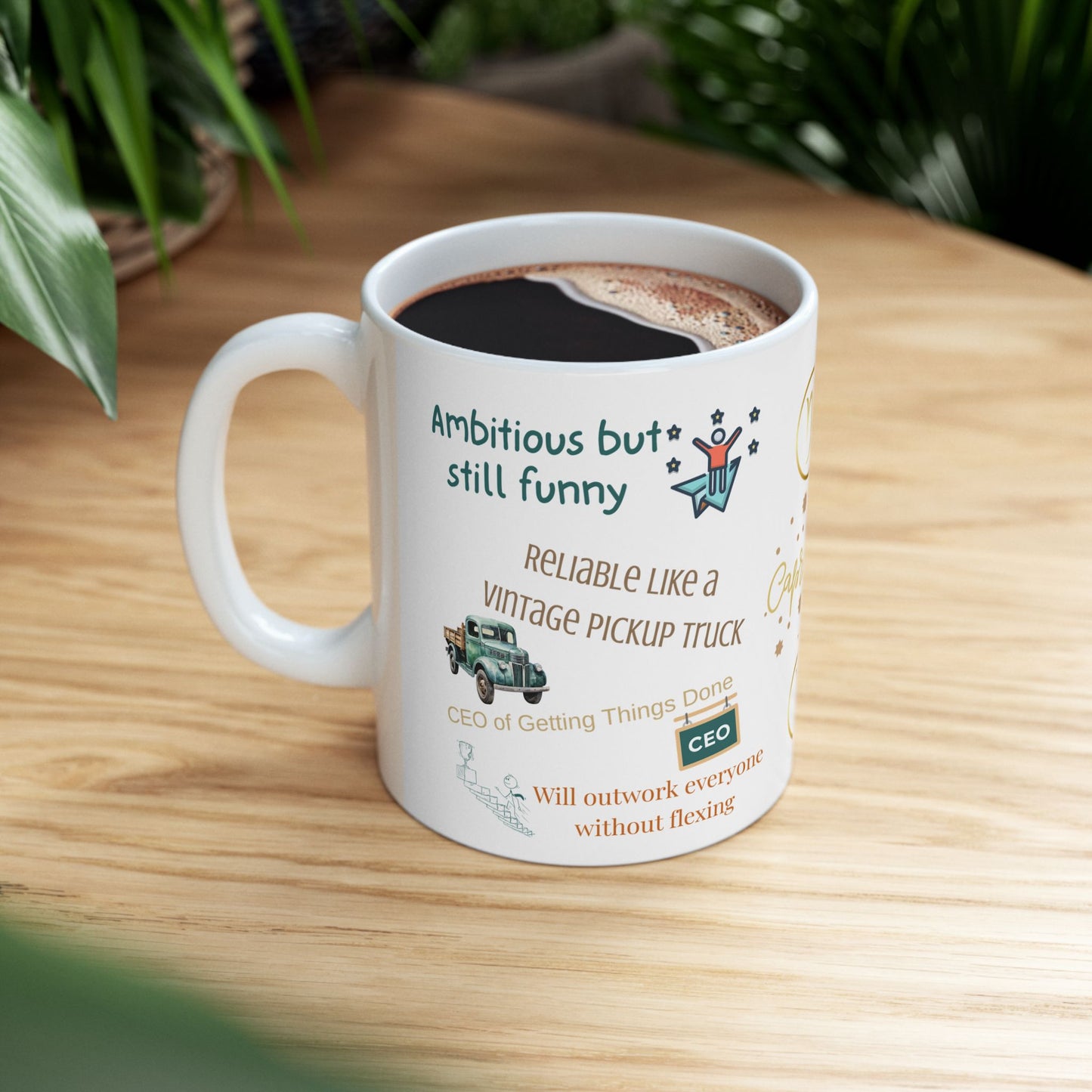 Capricorn Zodiac Ceramic Coffee Mug - 11 oz - Inspirational Fun Mug for Astrological Enthusiasts - Perfect Gift for Birthdays and Celebrations